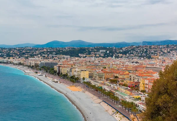 Nice city coastline on the Mediterranean Sea — Stock Photo, Image