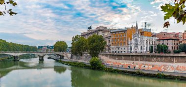 Tiber ve Kilisesi İsa Roma'nın kutsal kalbi Panoraması