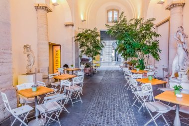 Piazza Navona Centro Storico Roma İtalya sokak Cafe
