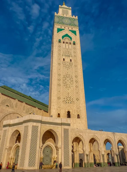 Masjid terbesar ketiga Hassan II di Casablanca Maroko — Stok Foto