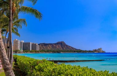 Diamond Head Waikiki Hawaii görünümde