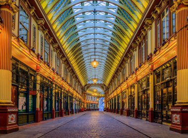 Ünlü Leadenhall Pazar Londra Birleşik Krallık