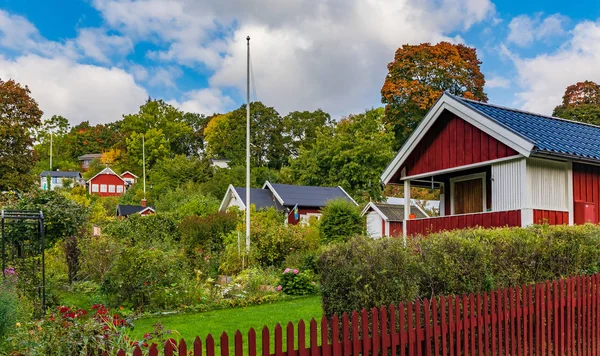 Maisons anciennes traditionnelles à Stockholm Suède — Photo