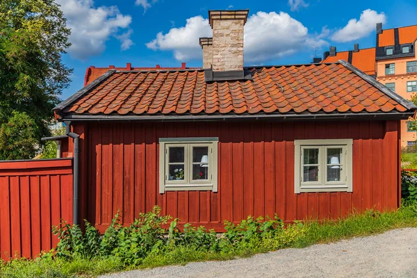 Stokholm İsveç'te geleneksel eski ev — Stok fotoğraf