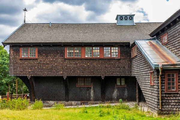 Tradiční staré dům Skansen Stockholm Švédsko — Stock fotografie