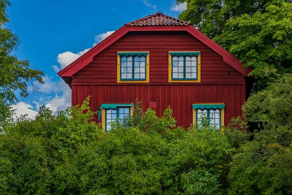 Tradiční staré dům Skansen Stockholm Švédsko — Stock fotografie