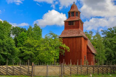 18. yüzyılda ahşap Seglora kilise Djurgarden Adası hisse senedi