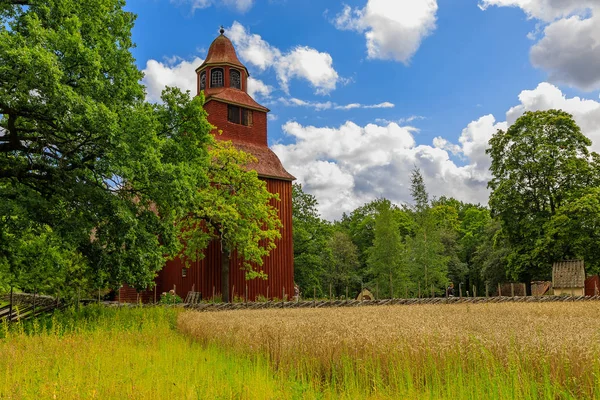 Iglesia Seglora de madera del siglo XVIII en la isla Djurgarden en stock —  Fotos de Stock