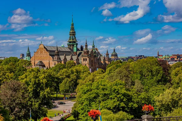 Djurgarden 제도에 북유럽 박물관 또는 Nordiska museet에 보기 — 스톡 사진