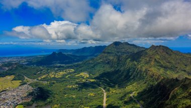 Havadan görünümü bir helikopterden Hawaii Honolulu Sahili