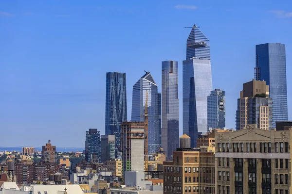 Manhattan, New York, Usa 'daki ikonik gökdelenlerin ve gökdelenlerin hava görüntüsü