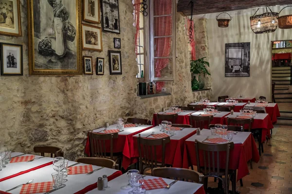Nice France Juin 2019 Vue Restaurant Traditionnel Rustique Nicois Avec — Photo