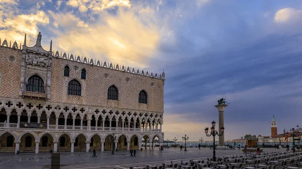 Venetië Italië September 2017 Dogenpaleis Symbool Van Venetië Zuil Van — Stockfoto