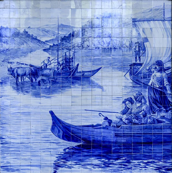 Elaborar Azulejos Século Xix Vestíbulo Principal Porto São Bento Estação — Fotografia de Stock