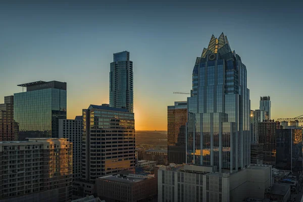 Austin Texas Usa January 2020 View City Rooftops Downtown Skyline — Stock Photo, Image