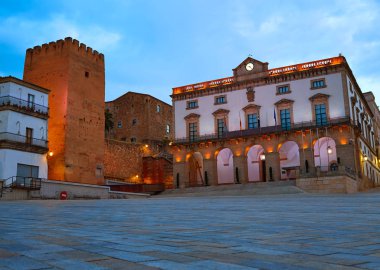 Caceres Plaza Mayor Extremadura İspanya