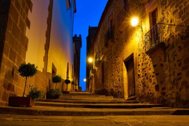 Caceres anıtsal şehir Extremadura İspanya