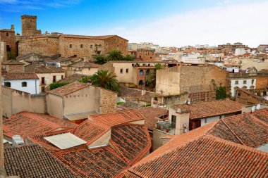 Caceres anıtsal şehir Extremadura İspanya