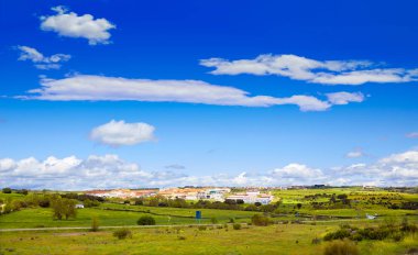 Guijuelo Salamanca simgesel yapısının jamon Iberico