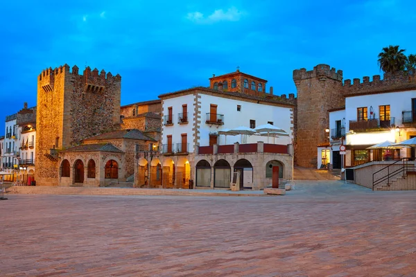 Caceres Plaza Mayor Extremadura İspanya — Stok fotoğraf