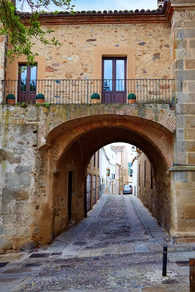 Caceres Puerta de Coria door Spain Extremadura — стокове фото