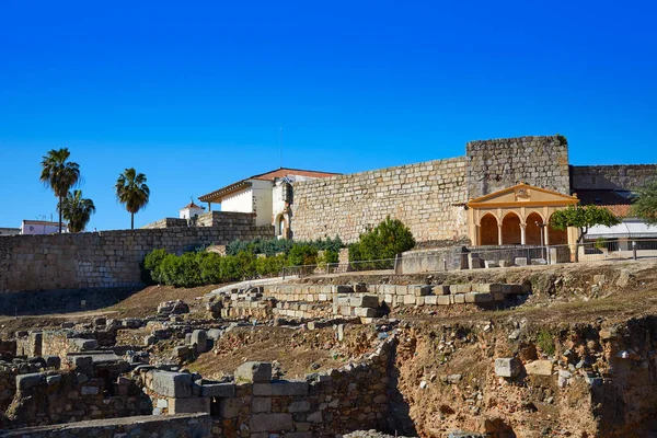 Merida Alcazaba em Espanha Badajoz Extremadura — Fotografia de Stock