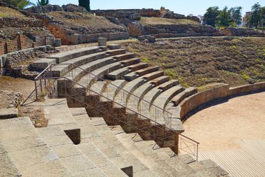 Badajoz Roman amphitheater İspanya sındaki Merida 