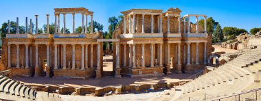 Badajoz Roman amphitheater İspanya sındaki Merida 