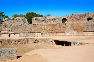 Badajoz Roman amphitheater İspanya sındaki Merida 