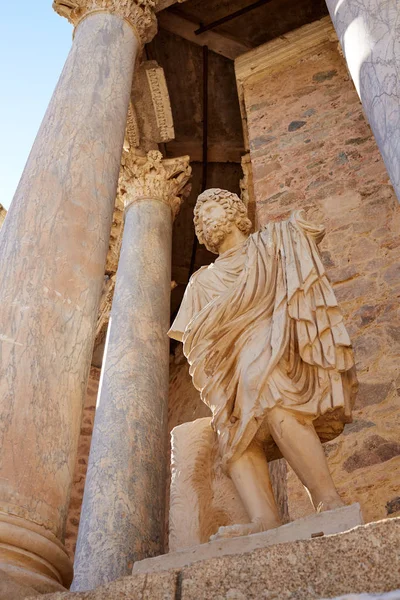 Merida in badajoz römisches amphitheater spanien — Stockfoto