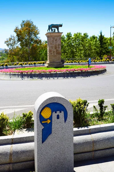 Merida Romulo Remo statue in Spain Badajoz — Stock Photo, Image