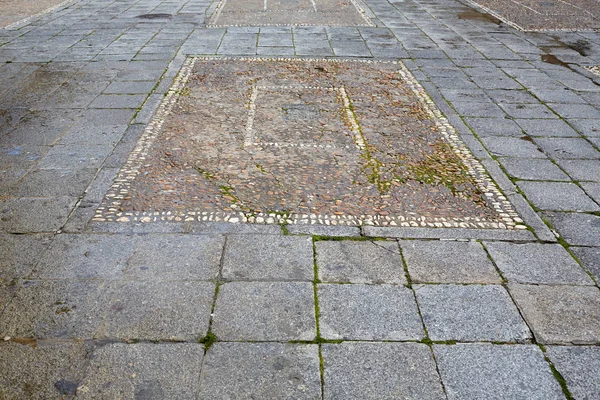 Salamanca in spain stones flooring detail — Stock Photo, Image