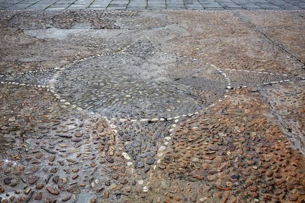 Salamanca in spain stones flooring detail — Stock Photo, Image