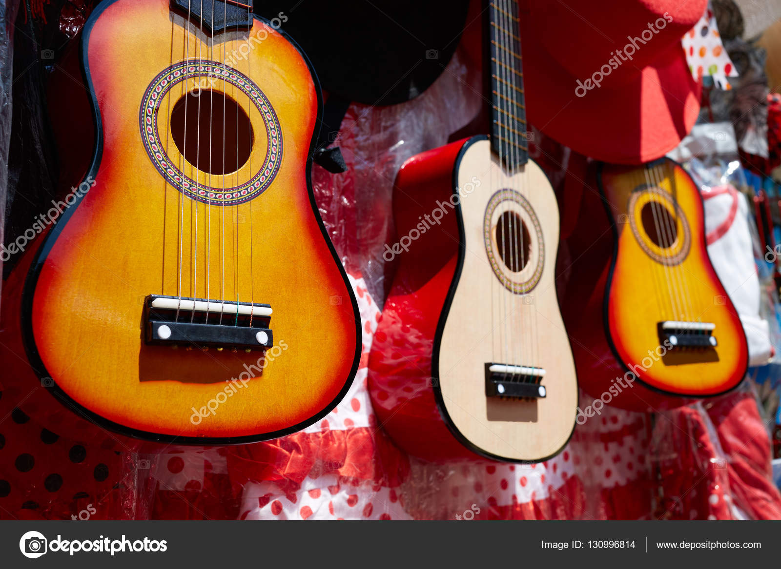 Севильская Сувенирная Испанская Гитара Andalusia Spain Стоковое.