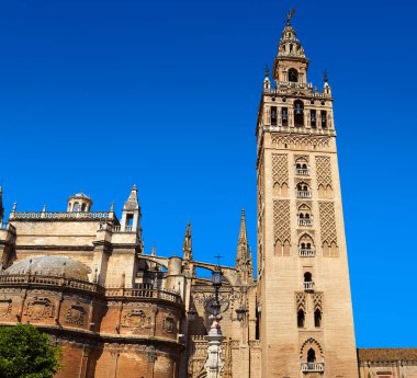 Seville cathedral Giralda tower Sevilla Spain clipart