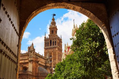 Seville cathedral Giralda tower Andalusia Spain clipart