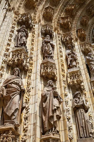 Seville cathedral facade in Sevilla Spain — Stock Photo, Image