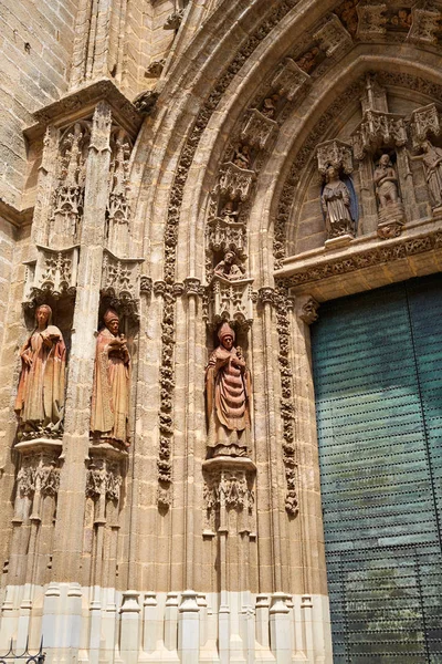 Seville cathedral facade in Sevilla Spain — Stock Photo, Image