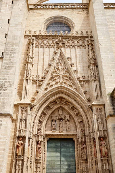 Seville cathedral facade in Sevilla Spain — Stock Photo, Image