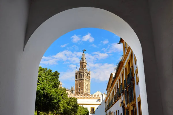 Sevilla Kathedrale Giralda Turm aus Alcazar — Stockfoto