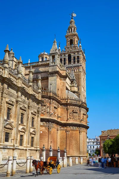 Catedral de Sevilha Torre Giralda de Sevilha — Fotografia de Stock