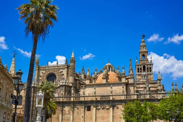 A sevillai székesegyház és a Archivo Indias Sevilla — Stock Fotó