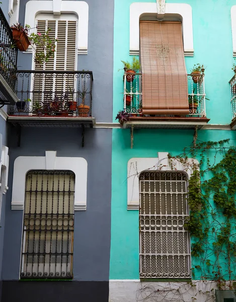 Sevilla Macarena barrio homlokzatok Sevilla Spanyolország — Stock Fotó