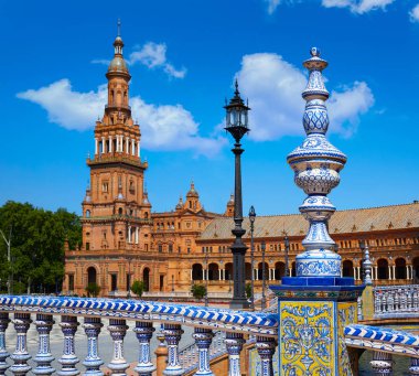Seville Sevilla Plaza Espana Endülüs İspanya