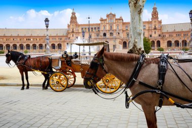 Seville Sevilla Plaza de Espana Andalusia Spain