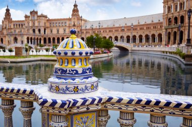 Seville Sevilla Plaza de Espana Andalusia Spain
