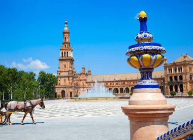 Seville Sevilla Plaza Espana Endülüs İspanya