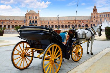 Seville Sevilla Plaza de Espana carriage Spain