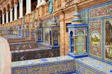 Seville Sevilla Plaza de Espana Andalusia Spain