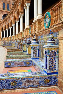 Seville Sevilla Plaza de Espana Andalusia Spain